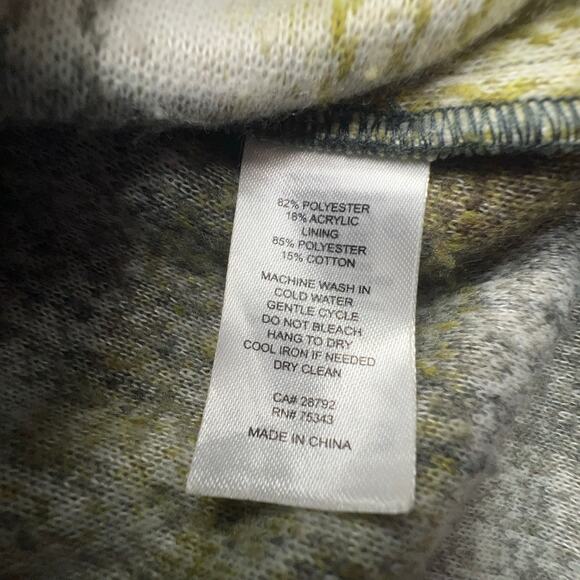 Joie Textured Plaid Shacket Jacket Medium Gray Green Yellow Cozy Fall Layer - Picture 7 of 7